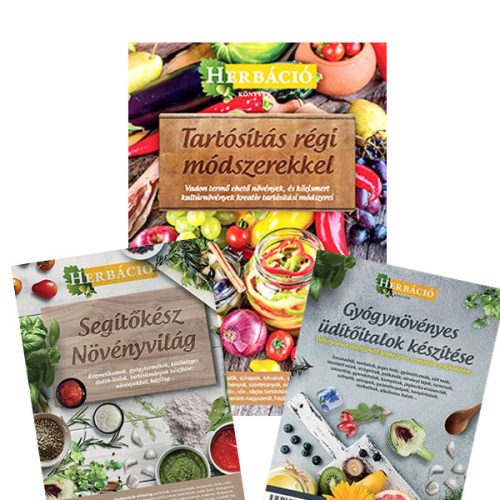 Három könyvünk: Segítőkész növényvilág, Tartósítás régi módszerekkel, Gyógynövényes üdítőitalok