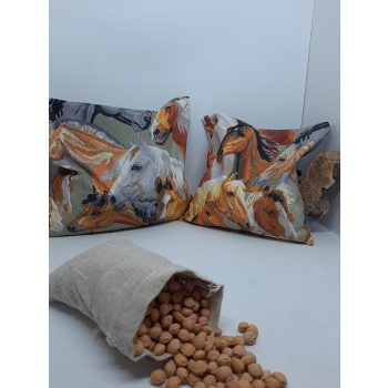 Meggymag párna, lovas minta (kb. 600-700 g, 20x25 cm)